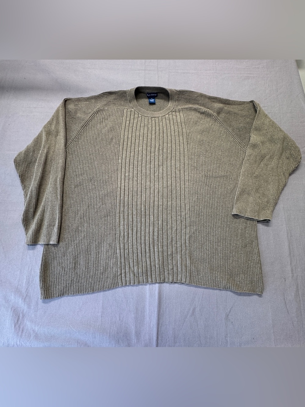Vintage High Sierra Men's Pullover Khaki Crew Knit Sweater Size XL P43